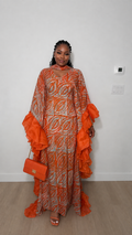 Adire Bubu with Ruffles. One Size, Endless Grace